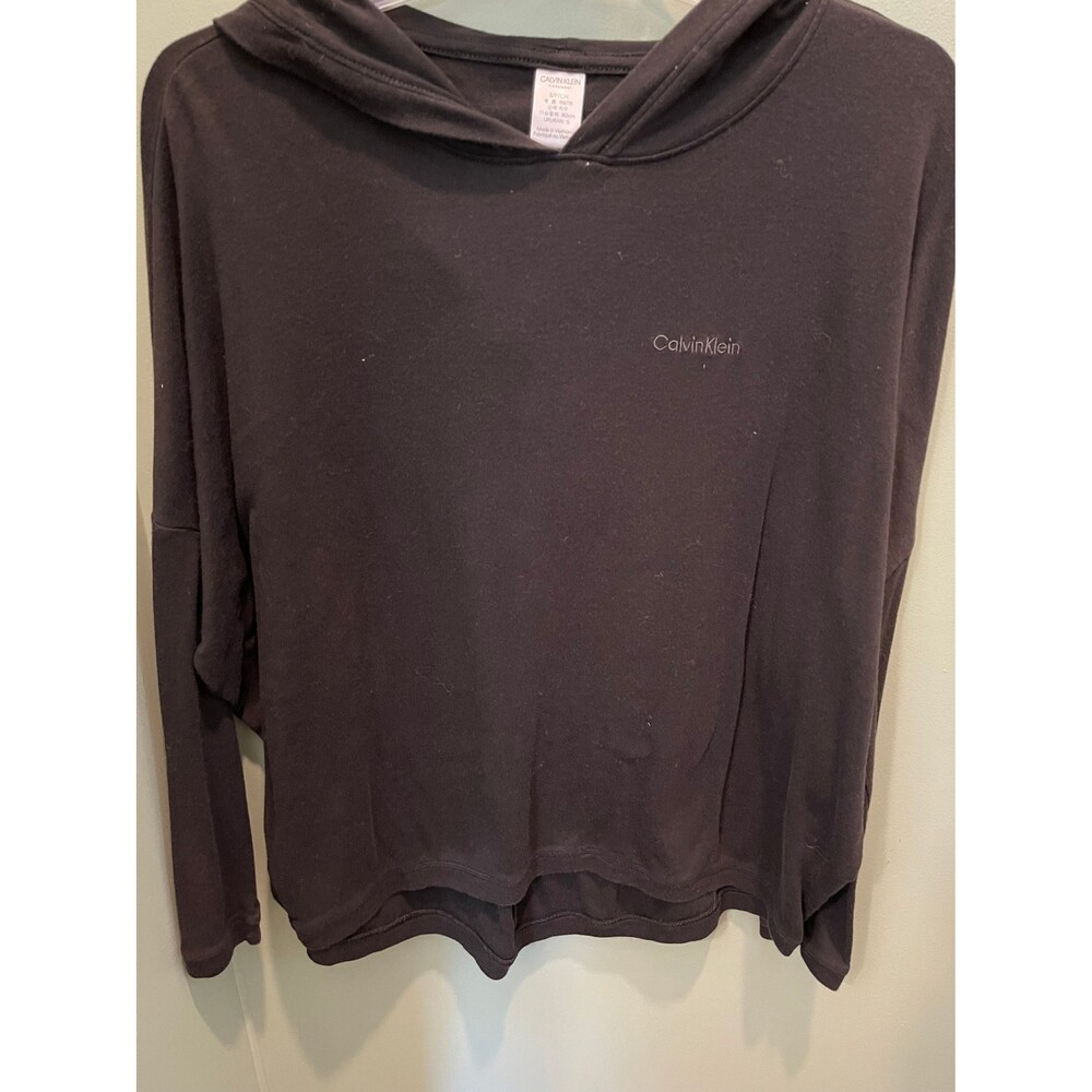 Calvin Klein black lounge hooded pullover size S